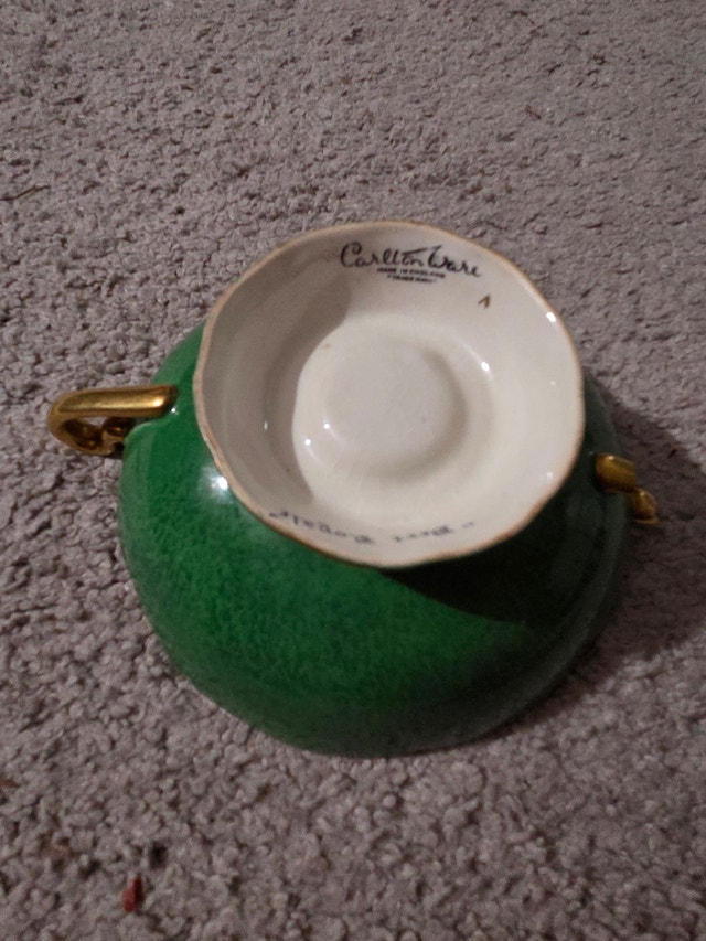 Vintage 1930s Carlton Ware Candy Dish 5" Vert Royale Green - photo 3
