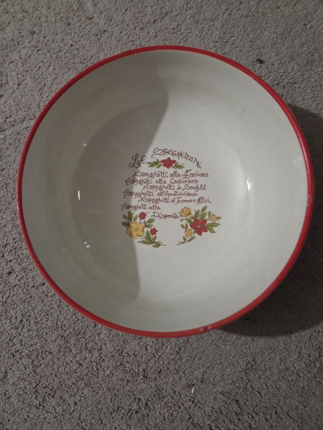 Vintage Villeroy & Boch Porcelain Pasta Bowl, 11.25 x 4.5"