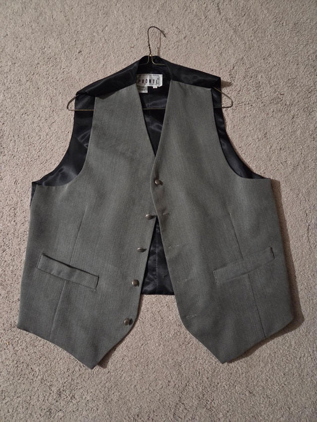 Vintage Ponti Men's Blazer Vest, Size L