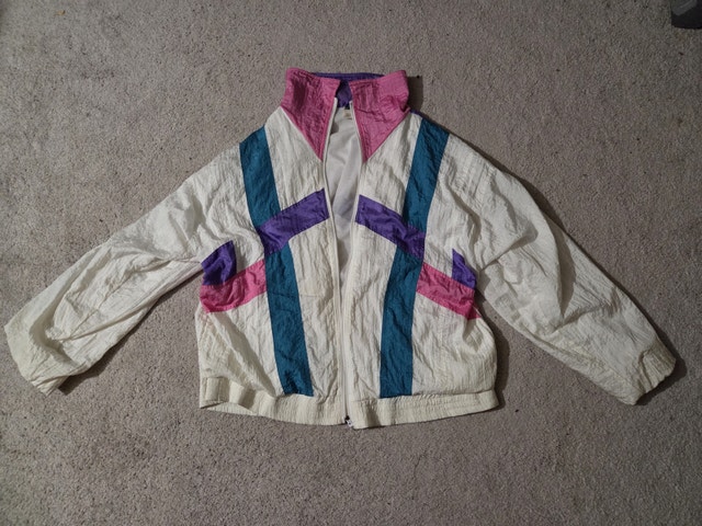 Vintage SportTrend Women's Windbreaker Jacket, Size L