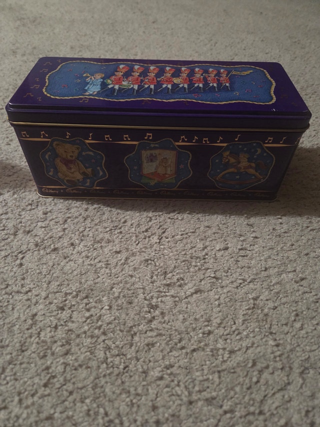 Vintage Cadbury Holiday Collectible Tin, Nutcracker Parade, 9"