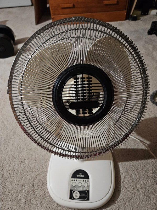 Wesston EF-16 Powerful Oscillating 16" Table Fan, 3 Speeds, Time