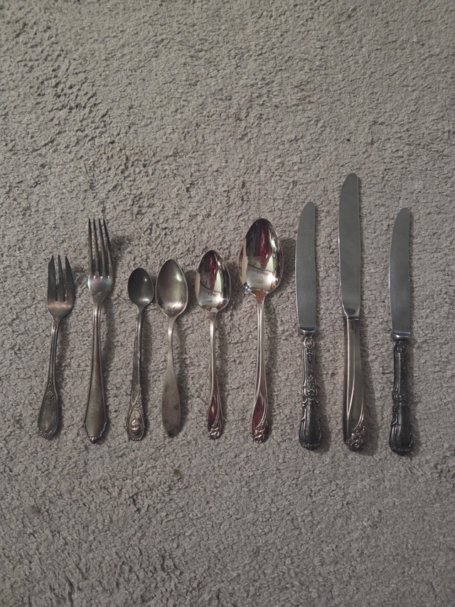 Vintage Silver-Plated Flatware 9pc Lot - 1847 Rogers, BSF 90