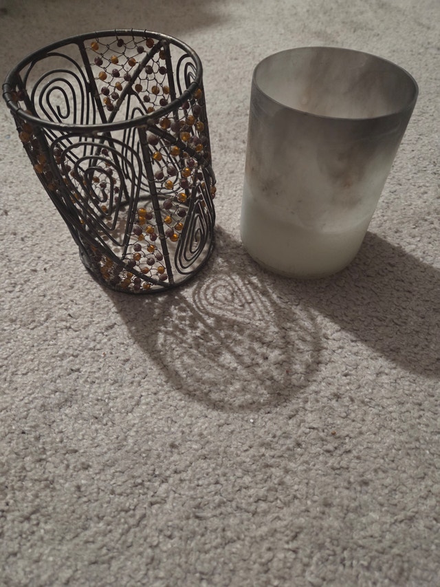 Samaco Hand-Crafted Beaded Candle Holder, Heavy 600g Iron&Glass - photo 2