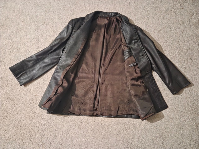 Vintage Echtes Leder Men's Leather Jacket, Size M - photo 2