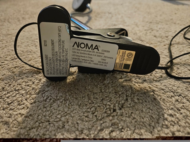 NOMA LED Gooseneck Desk Lamp, 15.45-in, Black - photo 2