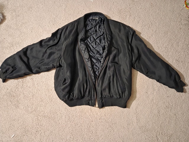 Vintage City Trend Men's Bomber Jacket, Silk Lining, Size M