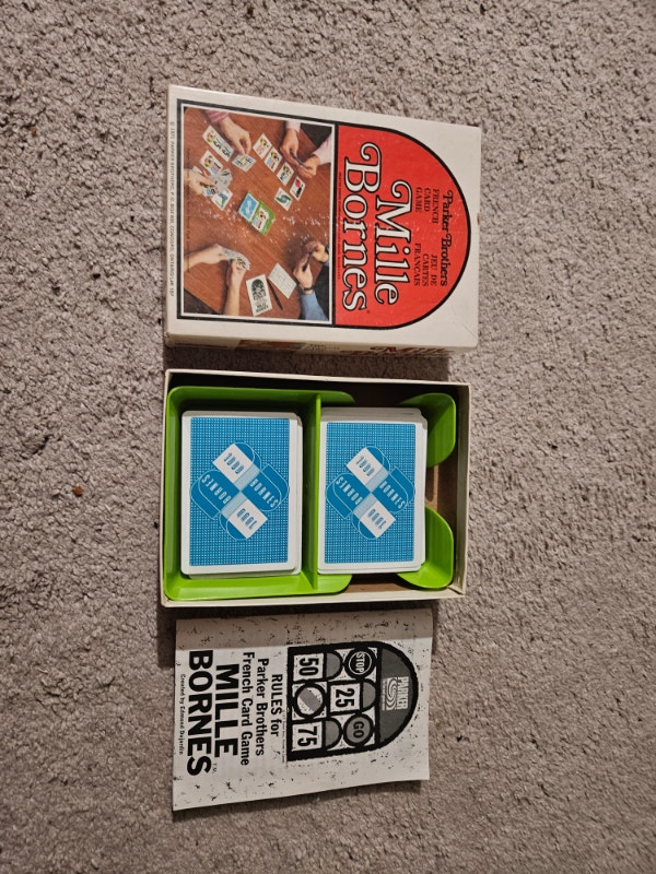 Vintage Mille Bornes 1971 French Card Game by Parker Brothers