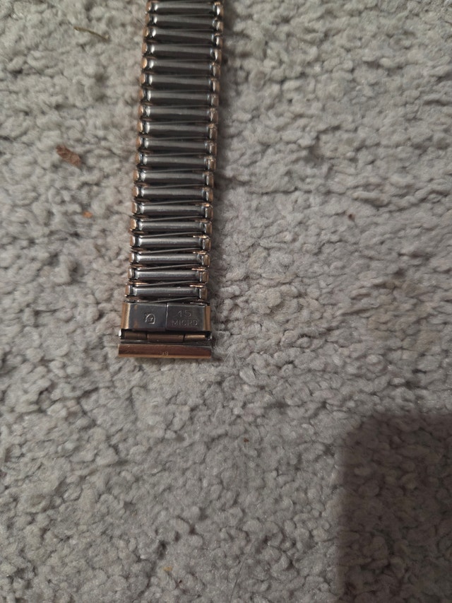 Vintage 15-Micron Gold-Plated Expansion Watch Band 6", PAT 3357 - photo 3