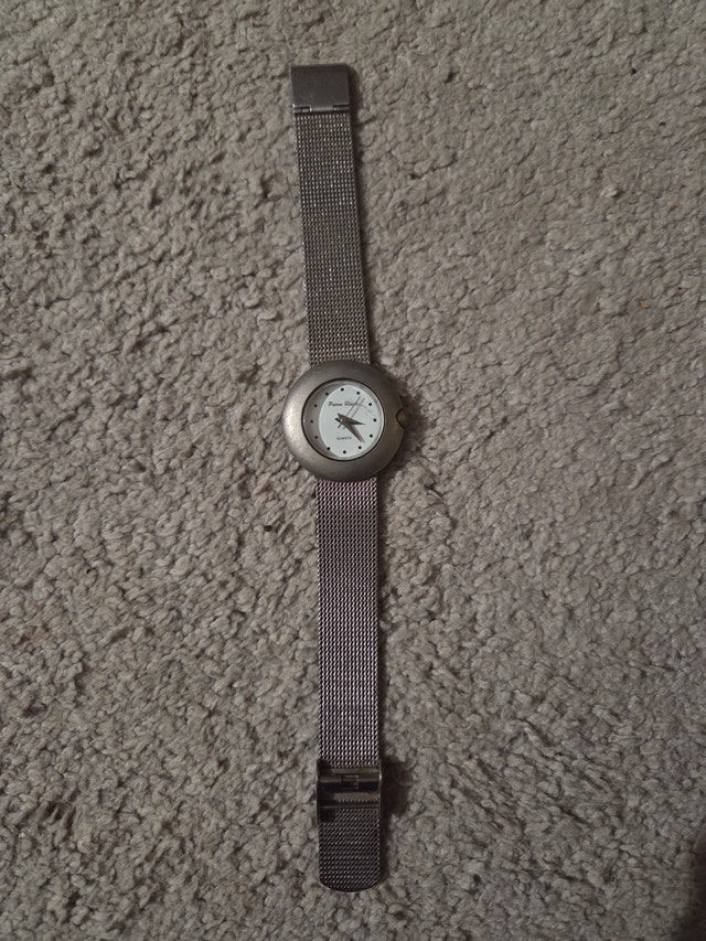 Vintage Pierre Rucci Quartz Watch, Stainless Steel Mesh Band