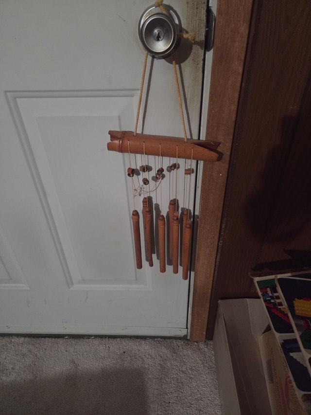 Vintage Handcrafted Bamboo Wind Chimes, Natural Soothing Sound