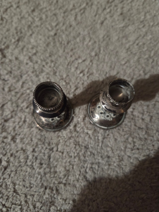 Vintage Miniature Silver-Plated Candlesticks - photo 2