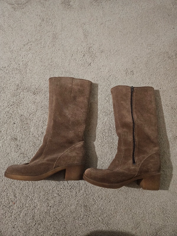 Vintage Bama Sheepskin Suede Women's Boots - Germany - Size 7