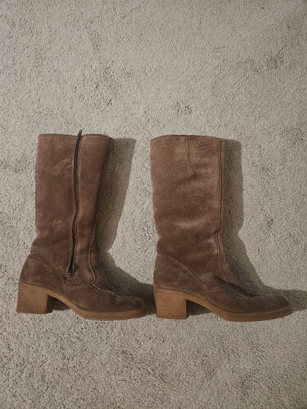 Vintage Bama Sheepskin Suede Women's Boots - Germany - Size 7 - photo 2