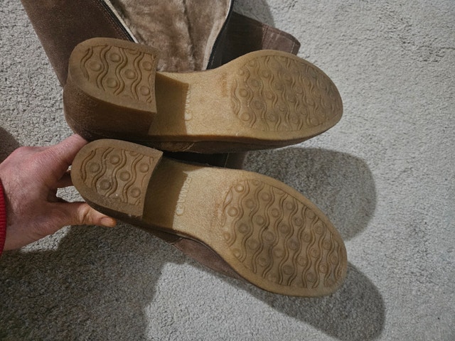 Vintage Bama Sheepskin Suede Women's Boots - Germany - Size 7 - photo 4