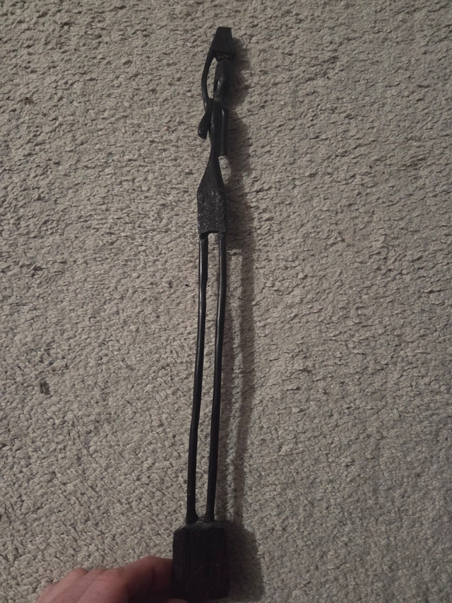 Vintage 15.5" Hand-Carved African Ebony Sculpture, Water Bearer - photo 2