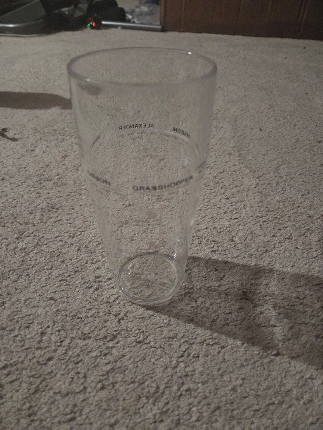 Vintage Mid-Century Cocktail Recipe Mixing Glass, MCM Barware - photo 2