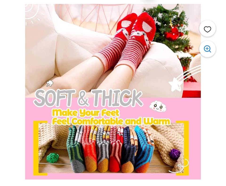 6 Pair Kids Animal Socks Soft Thick Cozy - photo 2