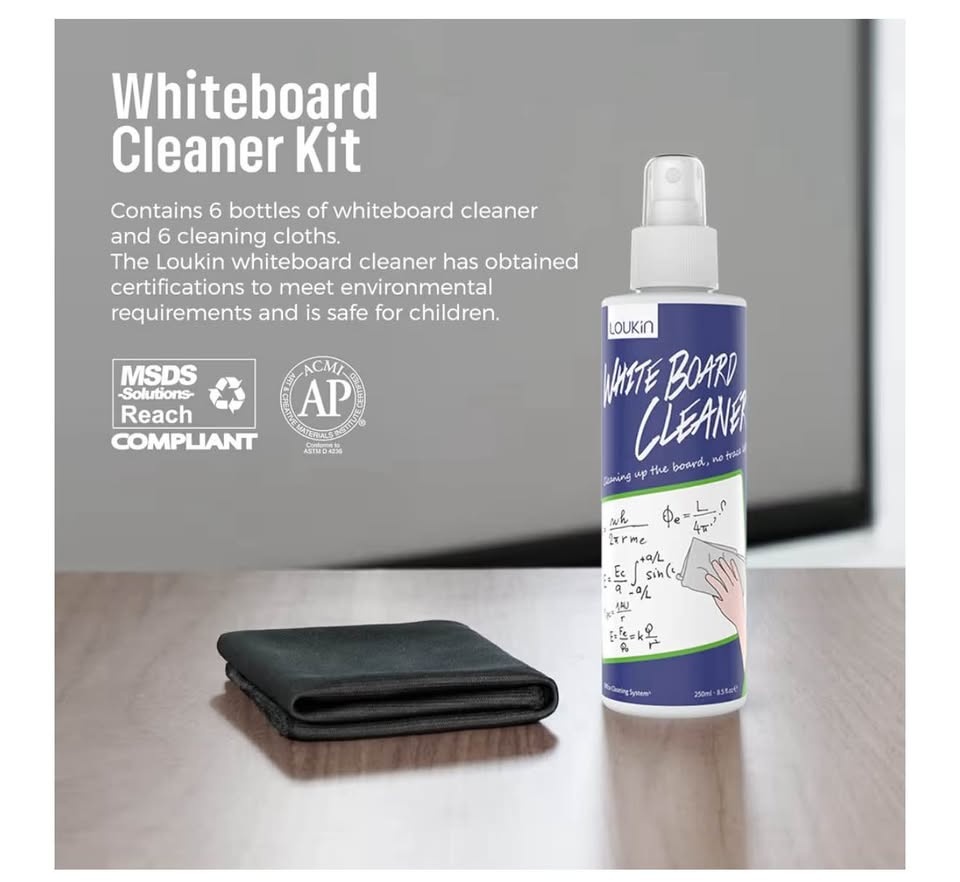 LOUKIN Whiteboard Cleaner Kit 6-Pack w/ Cloths New - photo 2