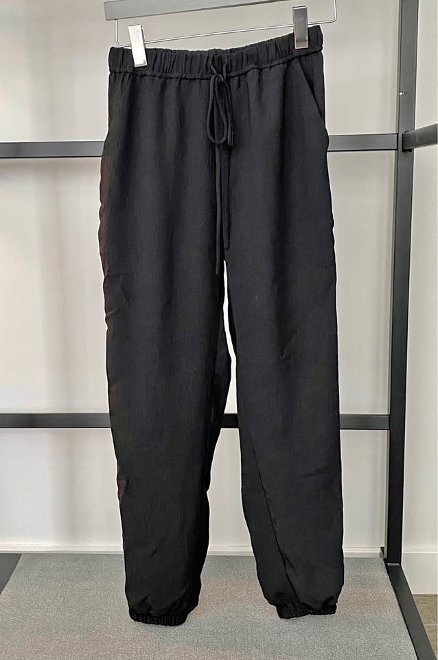 New! Women's Jogger Style Drawstring Crepe Pants