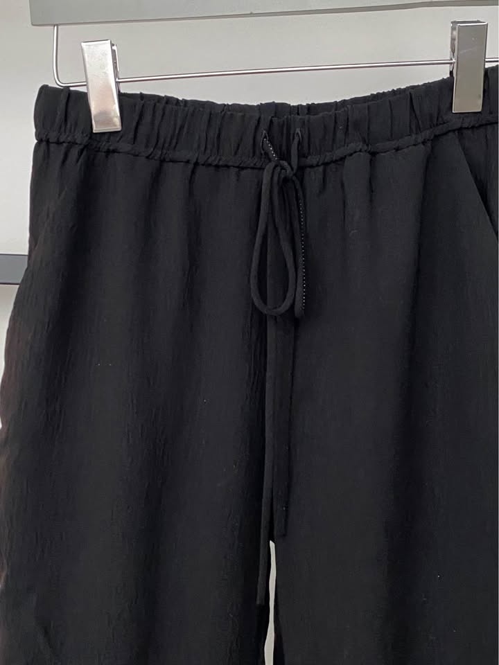 New! Women's Jogger Style Drawstring Crepe Pants - photo 2