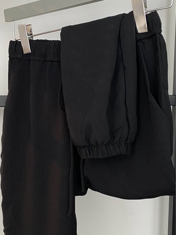 New! Women's Jogger Style Drawstring Crepe Pants - photo 3