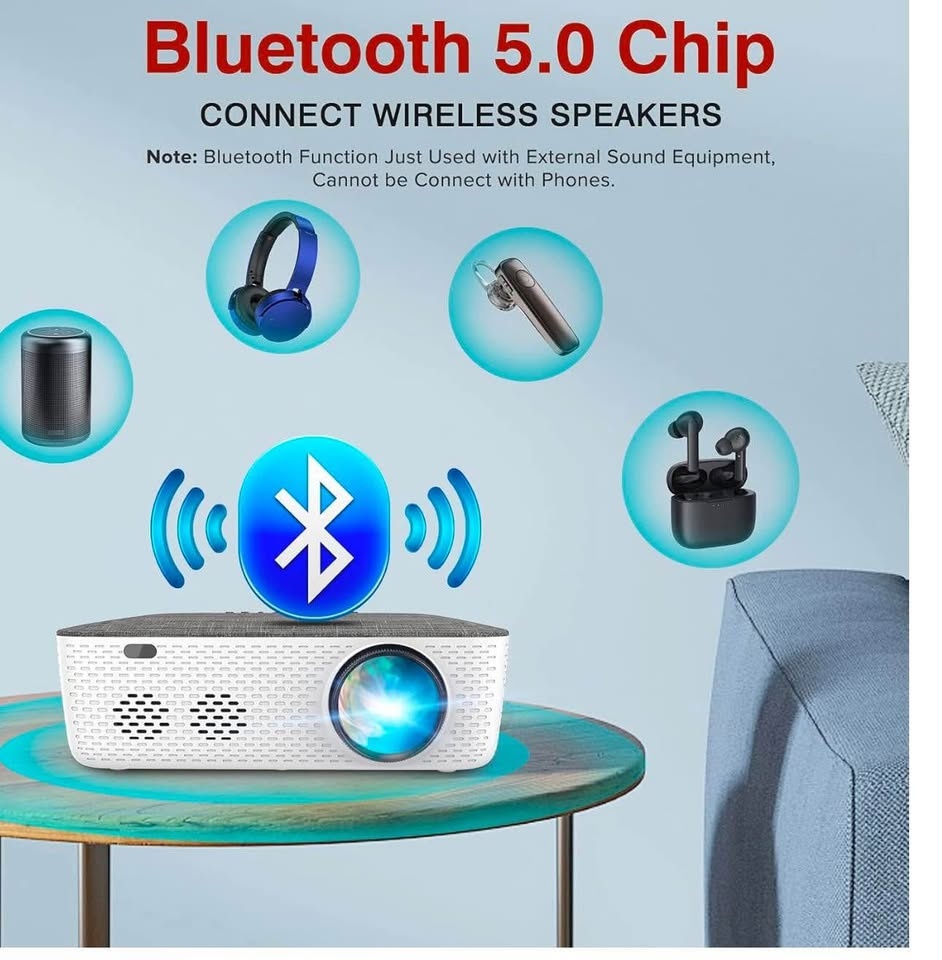 FANGOR 5G WiFi Projector Bluetooth 4K Supported - 340ANSI 15000L - photo 3
