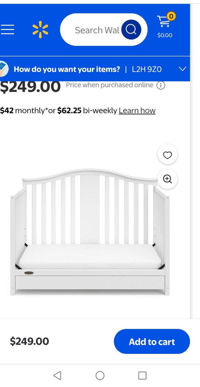 Graco 4 in 1 baby crib from Walmart. - photo 4