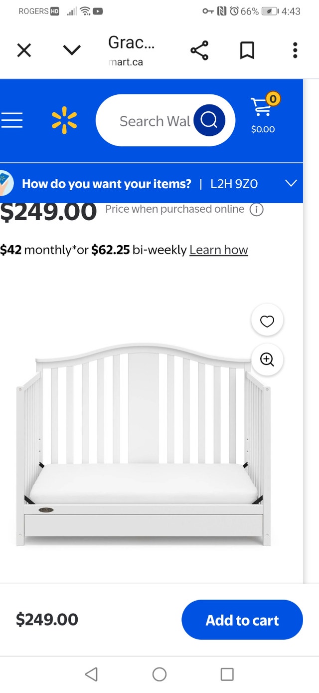 Graco 4 in 1 baby crib from Walmart. - photo 5