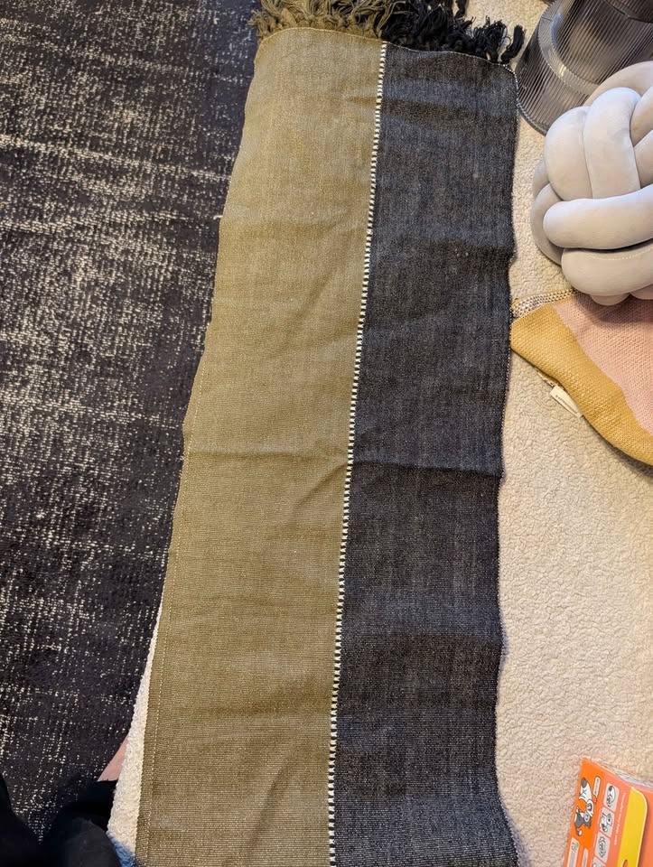 CB2 Ryder Black and Green Table Runner - photo 2