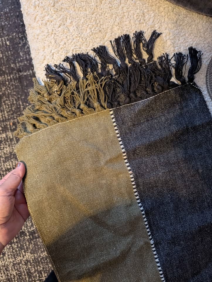 CB2 Ryder Black and Green Table Runner - photo 3