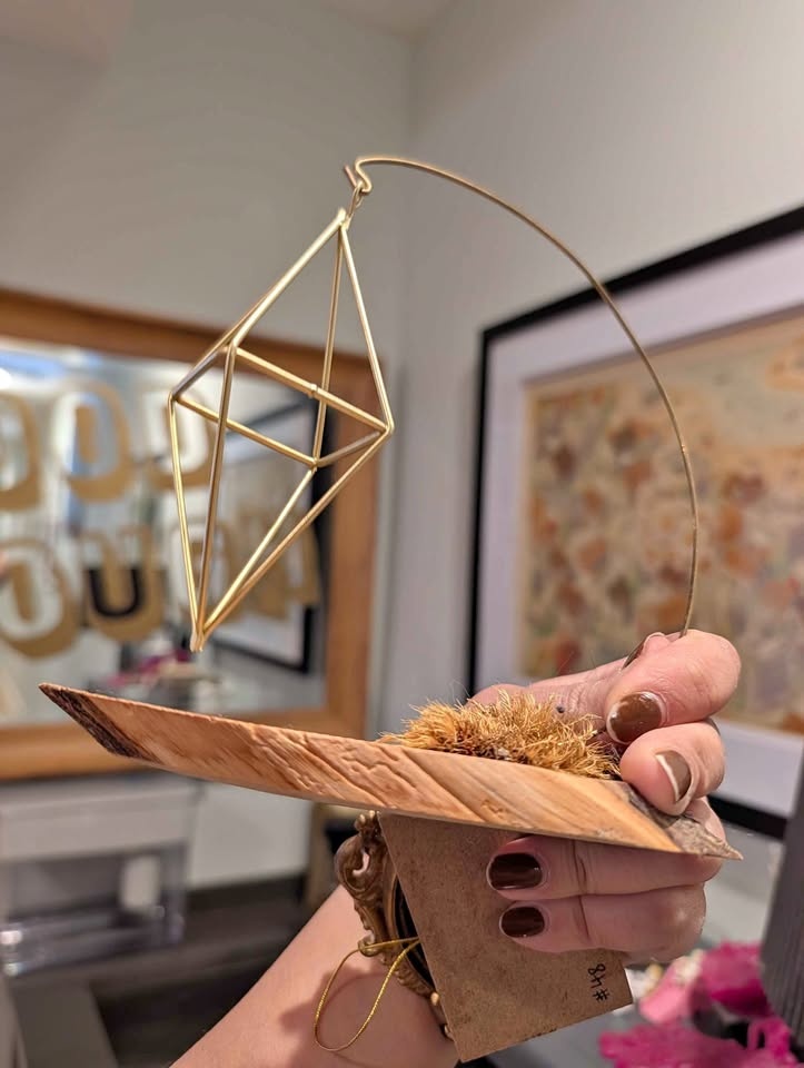 Mid Century Rustic Air Plant Holder - Handmade