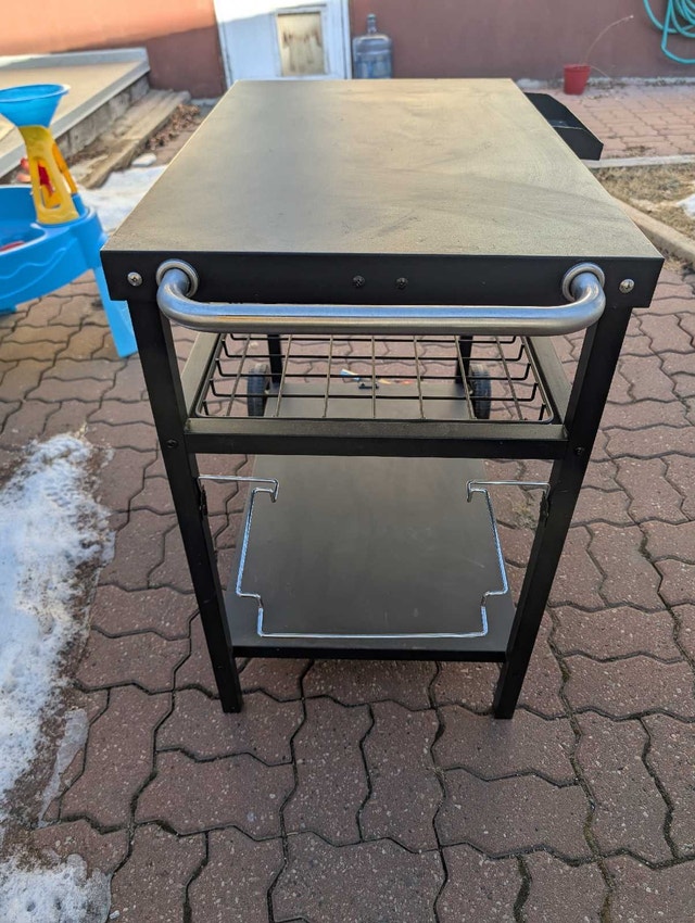 Pizzello Metal Outdoor Prep Table with Wheels - photo 2