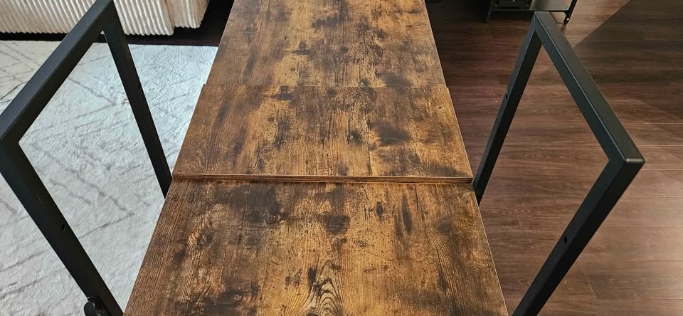 Computer Desk / Gaming Desk with Shelves - 55" Rustic Wood & Met - photo 3