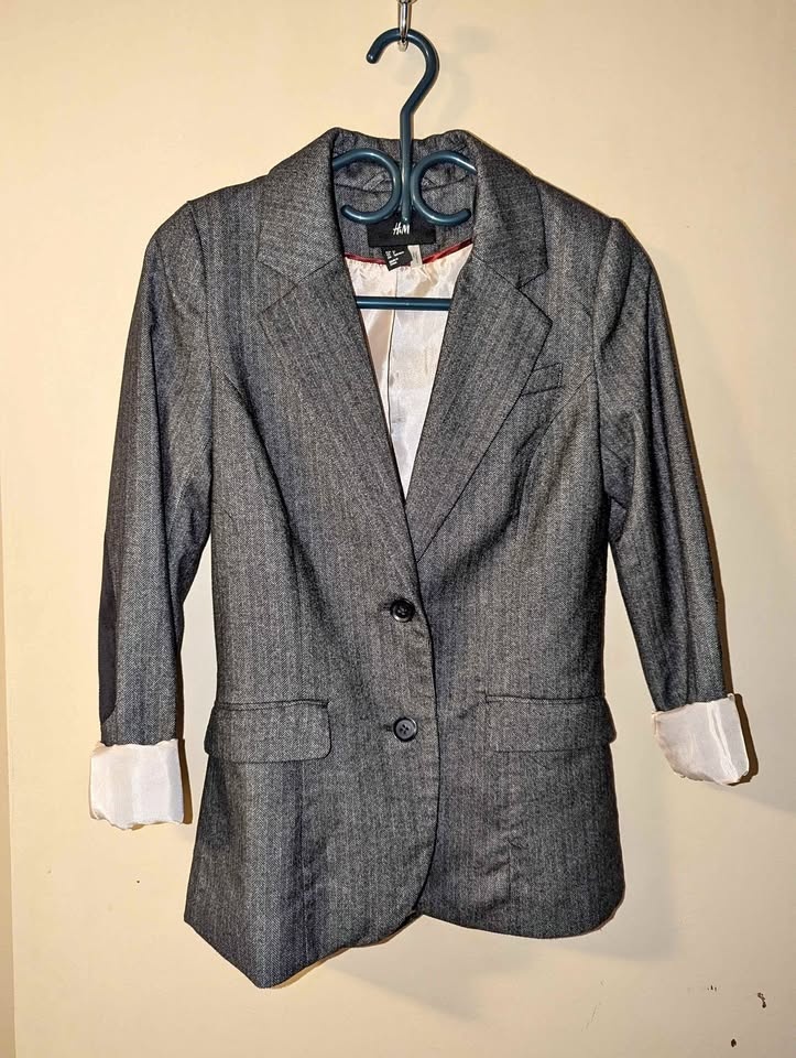 H&M Gray Tweed Blazer