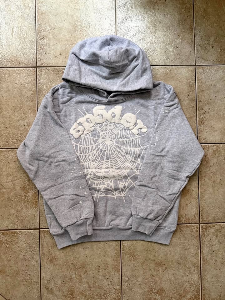 Sp5der OG Web Hoodie Heather Grey