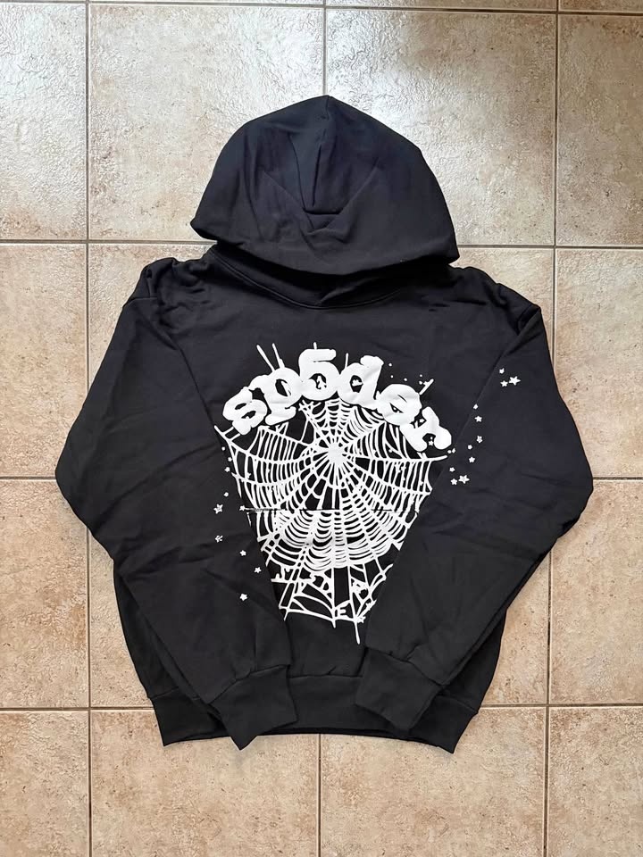 Sp5der OG Web Hoodie Black