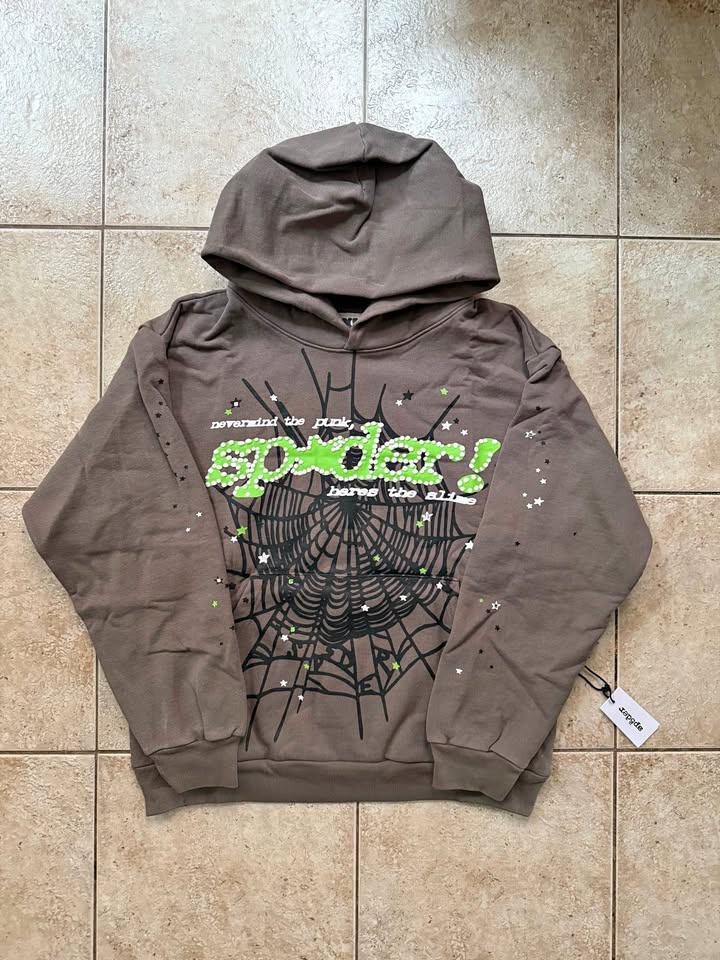 Sp5der Punk V2 Hoodie Slate Grey
