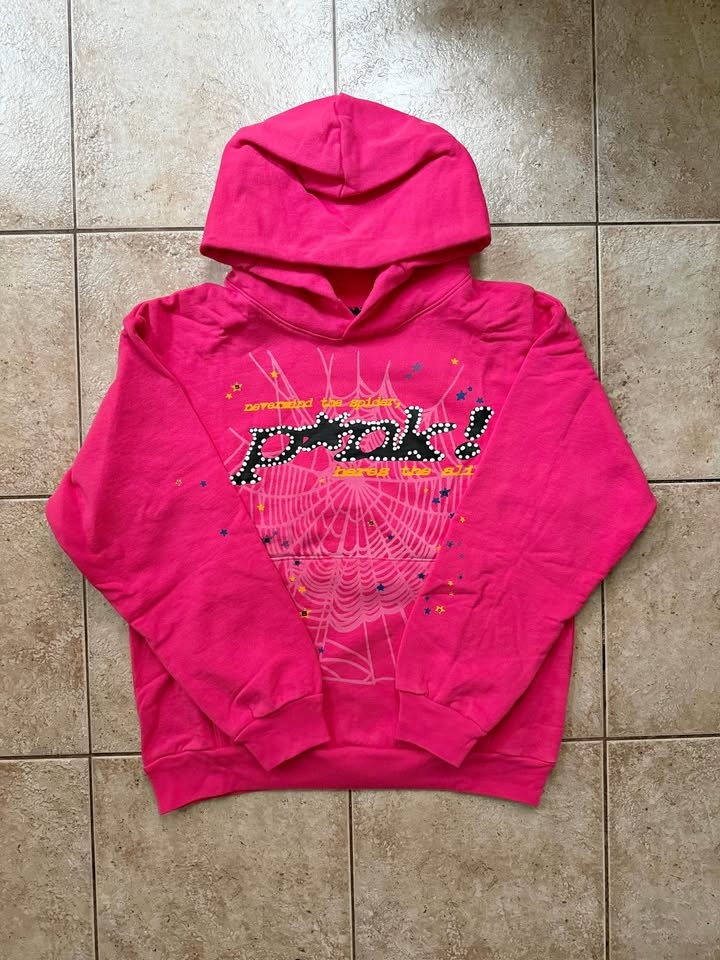 Sp5der P*NK Hoodie Pink