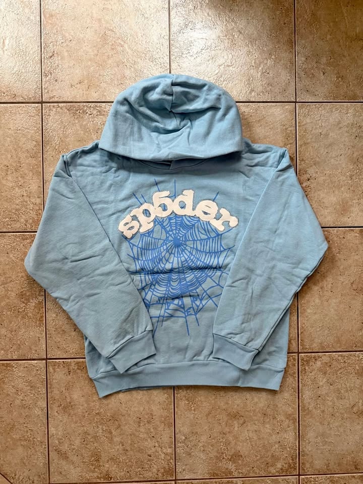 Sp5der Web Hoodie Sky Blue