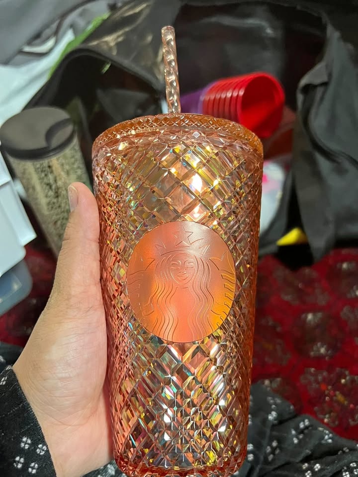 Peach Iridescent Starbucks Cup (BNWT)