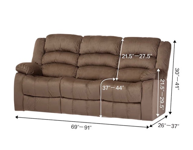 BRAND NEW Beige velvet recliner couch cover (3 seat) - photo 5