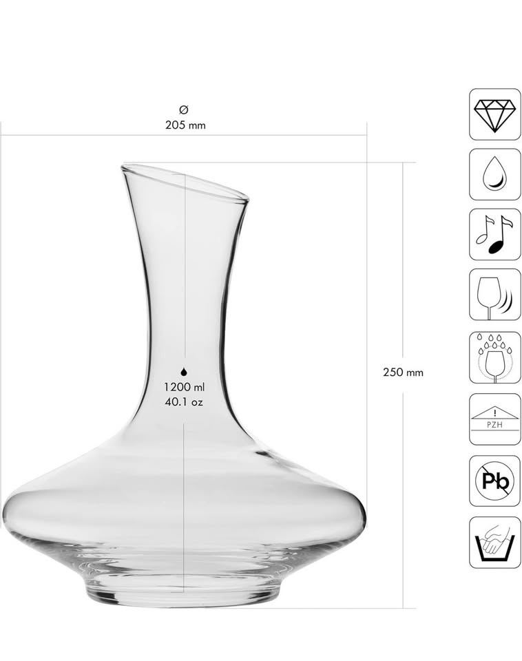 (New) Krosno Essence Wine Decanter, 40.6 oz - photo 2