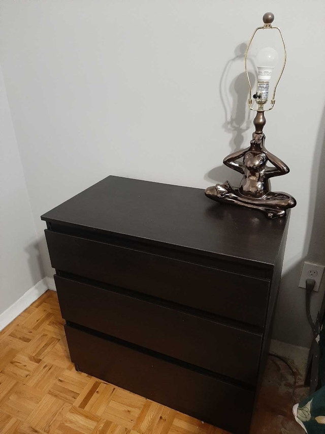 Draws brand new black wood