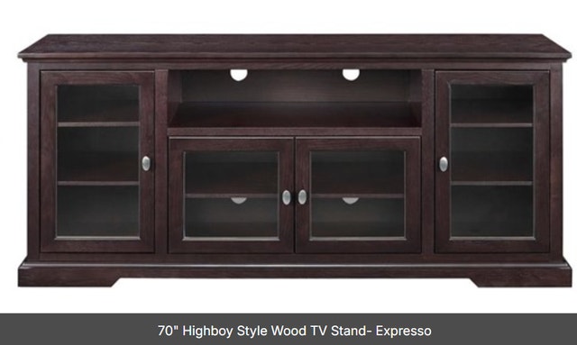 70" Highboy Style Wood TV Stand - Espresso