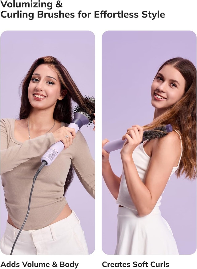 Funflow 6-in-1 Hair Styler & Ionic Dryer Brush + Auto Curl - photo 3