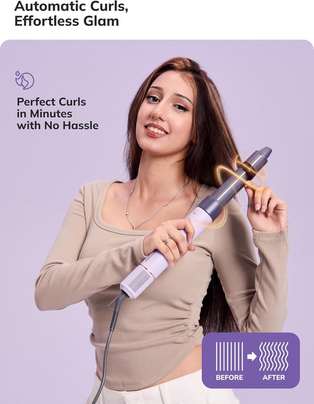 Funflow 6-in-1 Hair Styler & Ionic Dryer Brush + Auto Curl - photo 5
