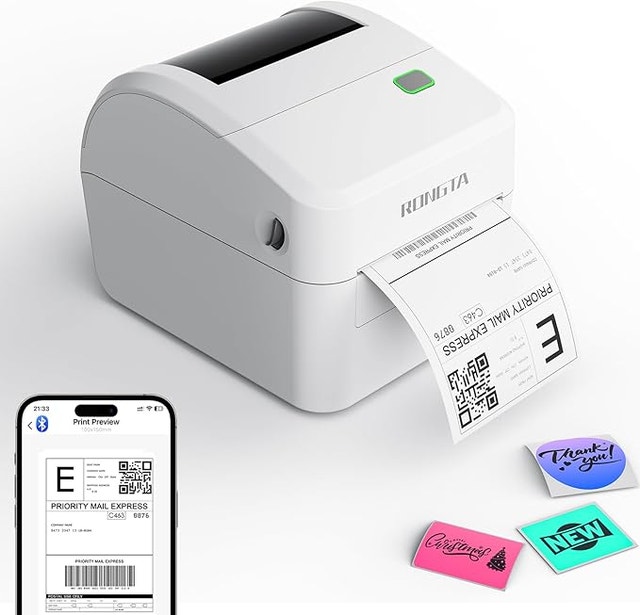 Rongta Bluetooth Thermal Shipping Label Printer, Wireless 4x6