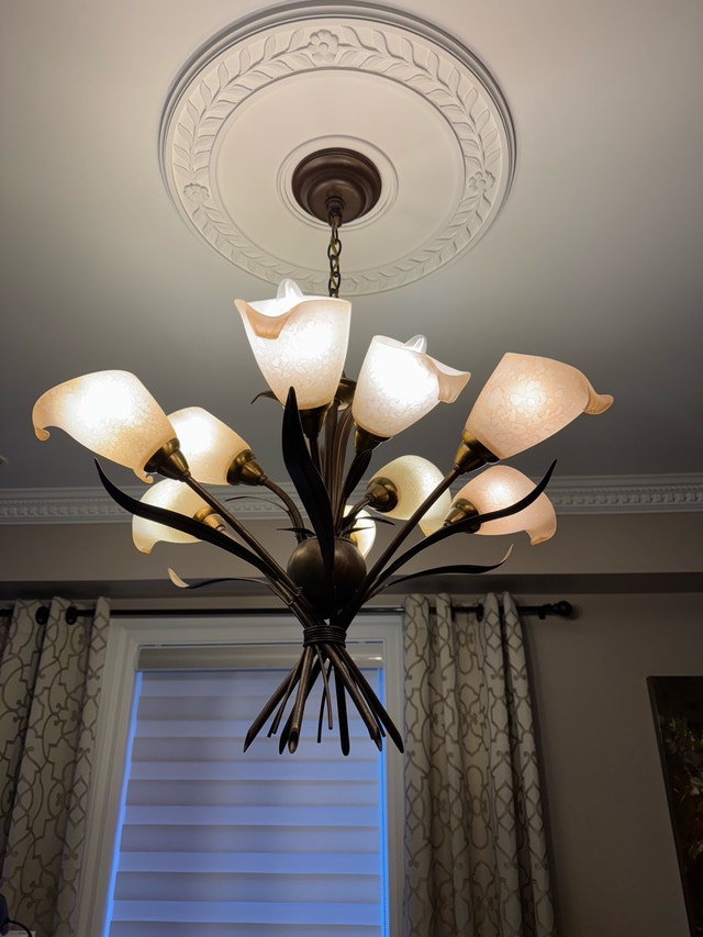 Vintage Calla Lily Chandelier