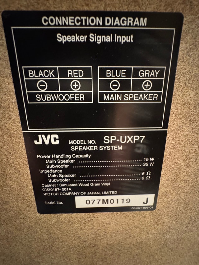 JVC mini stereo system - model FS-P7 - photo 5